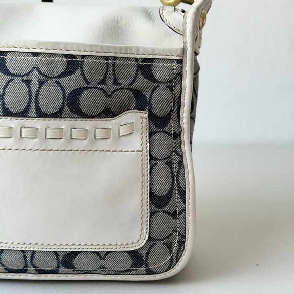 Coach Resort Denim Bleecker Shoulder Flap Bag - Picture 13 of 16